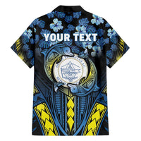 Personalised Palau Family Matching Short Sleeve Bodycon Dress and Hawaiian Shirt Polynesian Dolphin Tropical Hibiscus Style LT05 - Polynesian Pride