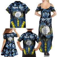 Personalised Palau Family Matching Summer Maxi Dress and Hawaiian Shirt Polynesian Dolphin Tropical Hibiscus Style LT05 - Polynesian Pride