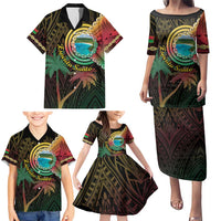Vanuatu Espiritu Santo Island Family Matching Puletasi and Hawaiian Shirt Beach Landscape LT05 - Polynesian Pride