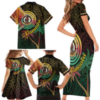 Vanuatu Espiritu Santo Island Family Matching Short Sleeve Bodycon Dress and Hawaiian Shirt Beach Landscape LT05 - Polynesian Pride
