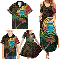 Vanuatu Espiritu Santo Island Family Matching Summer Maxi Dress and Hawaiian Shirt Beach Landscape LT05 - Polynesian Pride