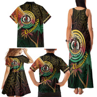 Vanuatu Espiritu Santo Island Family Matching Tank Maxi Dress and Hawaiian Shirt Beach Landscape LT05 - Polynesian Pride
