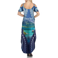 Personalised French Polynesia Bora Bora Family Matching Summer Maxi Dress and Hawaiian Shirt Beach Landscape Polynesian Style LT05 - Polynesian Pride