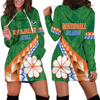 Personalised Marshall Islands Kwajalein Atoll Hoodie Dress Polynesian Tribal Tattoo LT05 - Polynesian Pride