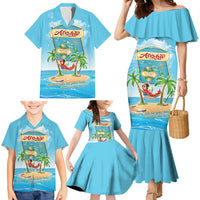 Aloha Hawaii Family Matching Mermaid Dress and Hawaiian Shirt Funny Macaw Parrot Tropical Vibe LT05 - Polynesian Pride