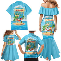 Aloha Hawaii Family Matching Mermaid Dress and Hawaiian Shirt Funny Macaw Parrot Tropical Vibe LT05 - Polynesian Pride