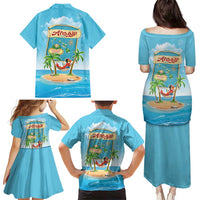 Aloha Hawaii Family Matching Puletasi and Hawaiian Shirt Funny Macaw Parrot Tropical Vibe LT05 - Polynesian Pride