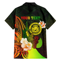 Personalised Hawaii State Motto Family Matching Tank Maxi Dress and Hawaiian Shirt Hawaiian Tribal Reggae Hammerhead Shark LT05 - Polynesian Pride