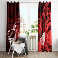 Hawaii State Motto Window Curtain Hawaiian Tribal Red Hammerhead Shark LT05 - Polynesian Pride