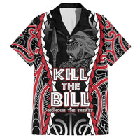 Aotearoa Waitangi Day Family Matching Off The Shoulder Long Sleeve Dress and Hawaiian Shirt Maori Warrior Tribal Tattoo LT05 - Polynesian Pride