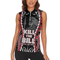 Aotearoa Waitangi Day Women Sleeveless Polo Shirt Maori Warrior Tribal Tattoo LT05 - Polynesian Pride