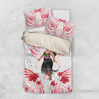 New Zealand Women's Day Bedding Set Maori Wahine Polynesian Pattern