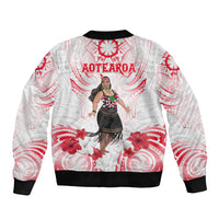 New Zealand Women's Day Sleeve Zip Bomber Jacket Maori Wahine Polynesian Pattern LT05 - Polynesian Pride