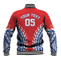 Custom Tuamotu Archipelago Baseball Jacket Polynesian Tribal Tattoo