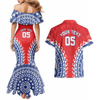 Custom Tuamotu Archipelago Couples Matching Mermaid Dress and Hawaiian Shirt Polynesian Tribal Tattoo LT05 - Polynesian Pride