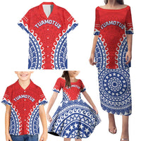 Custom Tuamotu Archipelago Family Matching Puletasi and Hawaiian Shirt Polynesian Tribal Tattoo LT05 - Polynesian Pride
