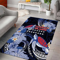 Tuamotu Islands Area Rug Polynesian Pattern With Turtle