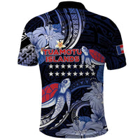 Tuamotu Islands Polo Shirt Polynesian Pattern With Turtle