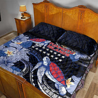 Tuamotu Islands Quilt Bed Set Polynesian Pattern With Turtle