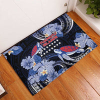 Tuamotu Islands Rubber Doormat Polynesian Pattern With Turtle