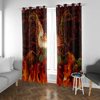 Samoa Siva Afi Festival Window Curtain Fire Knife Dancing