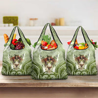 New Zealand Maori Fairy Patupaiarehe Grocery Bag Polynesian Style LT05 3-pack One Size Red - Polynesian Pride