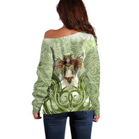 New Zealand Maori Fairy Patupaiarehe Off Shoulder Sweater Polynesian Style LT05 - Polynesian Pride