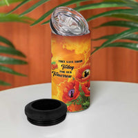 ANZAC Day Red Poppy 4 in 1 Can Cooler Tumbler Honoring The ANZAC Spirit LT05 - Polynesian Pride
