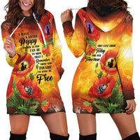 ANZAC Day Red Poppy Hoodie Dress Honoring The ANZAC Spirit LT05 - Polynesian Pride