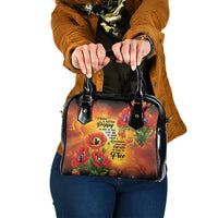 ANZAC Day Red Poppy Shoulder Handbag Honoring The ANZAC Spirit