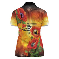 ANZAC Day Red Poppy Women Polo Shirt Honoring The ANZAC Spirit LT05 - Polynesian Pride