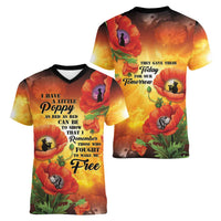 ANZAC Day Red Poppy Women V-Neck T-Shirt Honoring The ANZAC Spirit LT05 - Polynesian Pride