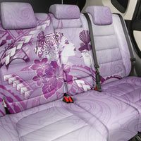 Aotearoa Maori Wahine Back Car Seat Cover Fantail Bird Purple Gold Marble LT05 - Polynesian Pride