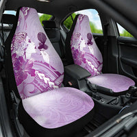 Aotearoa Maori Wahine Car Seat Cover Fantail Bird Purple Gold Marble LT05 One Size Purple - Polynesian Pride
