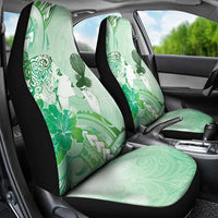 Aotearoa Maori Wahine Car Seat Cover Fantail Bird Green Gold Marble LT05 - Polynesian Pride