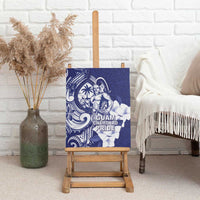 Guam Chief Quipuha Canvas Wall Art Polynesian Pattern With Guasali Flowers