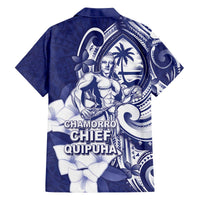 Guam Chief Quipuha Family Matching Off The Shoulder Long Sleeve Dress and Hawaiian Shirt Polynesian Pattern With Guasali Flowers LT05 - Polynesian Pride