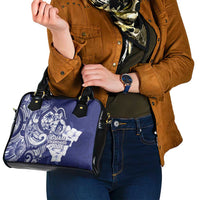 Guam Chief Quipuha Shoulder Handbag Polynesian Pattern With Guasali Flowers
