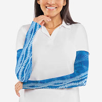 Hawaii Prince Kuhio Arm Sleeves Blue Hawaiian Lau Maia With Leis