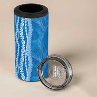 Hawaii Prince Kuhio 4 in 1 Can Cooler Tumbler Blue Hawaiian Lau Maia With Leis LT05 - Polynesian Pride