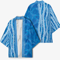 Hawaii Prince Kuhio Kimono Blue Hawaiian Lau Maia With Leis