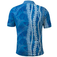 Hawaii Prince Kuhio Polo Shirt Blue Hawaiian Lau Maia With Leis