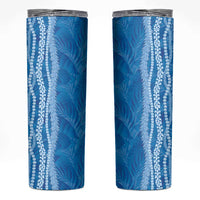 Hawaii Prince Kuhio Skinny Tumbler Blue Hawaiian Lau Maia With Leis LT05 Blue - Polynesian Pride