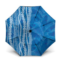 Hawaii Prince Kuhio Umbrella Blue Hawaiian Lau Maia With Leis