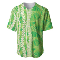 Hawaii Prince Kuhio Baseball Jersey Lime Green Hawaiian Lau Maia With Leis
