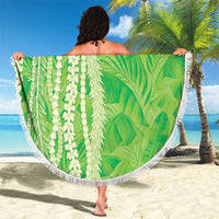 Hawaii Prince Kuhio Beach Blanket Lime Green Hawaiian Lau Maia With Leis