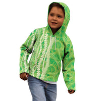 Hawaii Prince Kuhio Kid Hoodie Lime Green Hawaiian Lau Maia With Leis