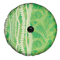 Hawaii Prince Kuhio Spare Tire Cover Lime Green Hawaiian Lau Maia With Leis