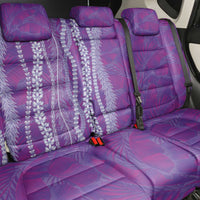 Hawaii Prince Kuhio Back Car Seat Cover Violet Hawaiian Lau Maia With Leis