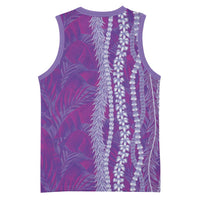 Hawaii Prince Kuhio Basketball Jersey Violet Hawaiian Lau Maia With Leis